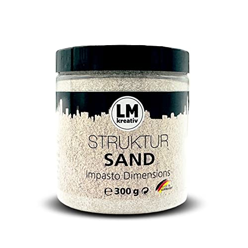 Struktursand Impasto Dimensions 300 g - Natur - Veredelt Ihre Strukturpaste! Erzeugt robuste, stabile Texturen, einfach in der Anwendung und ideal für kreative Gestaltung mit der Technik von LM-Kreativ