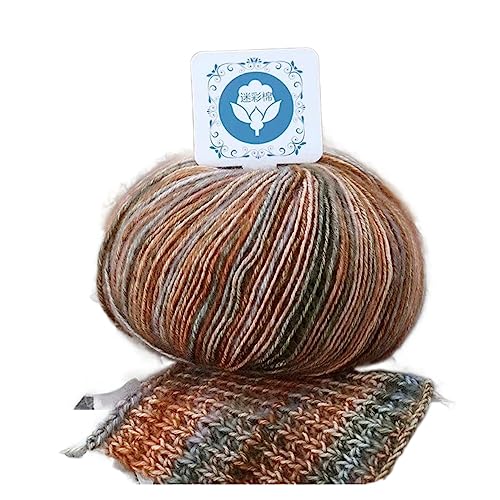 5 x Camouflage-Baumwoll-Strickschal, Pullover, Mütze, gefärbt, mittelgrobe Wolle (Farbe: 03, 5 Stück) von LMDO