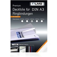 LMG Deckfolien für Bindemappen PREMIUM transparent, DIN A3 0,2 mm, 100 St. von LMG