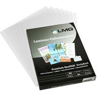 100 LMG Laminierfolien glänzend für A4 80 micron selbstklebender Rücken von LMG