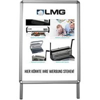 LMG Kundenstopper silber DIN A1 2 Fächer von LMG