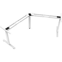 LMG elektrisch höhenverstellbares Schreibtischgestell weiß ohne Tischplatte, T-Fuß-Gestell weiß 130,0 - 160,0 x 53,0/70,0 cm von LMG