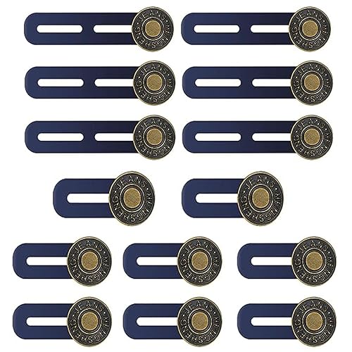 LMOGWL 14-teilige Taillenverlängerungshose Knopf, elastische Hosenverlängerungsknopf, verstellbare Hosentaillenverlängerung, Metall Jeans Bund Knopf Extender Set, Rock, Hemdknöpfe (6 lang, 8 kurz) LMOGWL 14-teilige Taillenverlängerungshose Knopf, elastische Hosenverlängerungsknopf, verstellbare Hosentaillenverlängerung, Metall Jeans Bund Knopf Extender Set, Rock, Hemdknöpfe (6 lang, 8 kurz) von LMOGWL