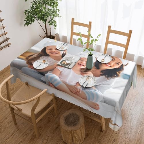 Benutzerdefinierte Tischdecke, personalisierte Tischdecke mit Logo Bild, Doppelseitige wasserdichte Wärmedämmung, Geeignet für Parteien, Familien, Picknicks, Camping/152 * 228cm Benutzerdefinierte Tischdecke, personalisierte Tischdecke mit Logo Bild, Doppelseitige wasserdichte Wärmedämmung, Geeignet für Parteien, Familien, Picknicks, Camping/152 * 228cm von LMQJDZ