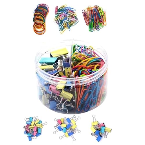 Binderklammern, Büroklammern, große Binder-Clips, verschiedene Größen, Set – Schulanfang, Bulldoggen-Clips, Büroklammern, Büroklammern, bunte Binderklammern für Büro und Schulbedarf, 200 Stück von LMQPT