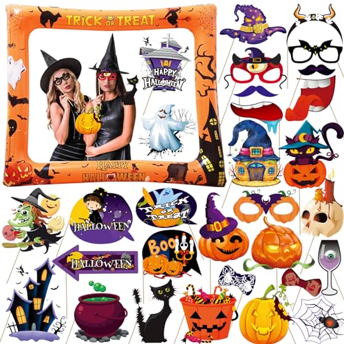 LMSHOWOWO Halloween Aufblasbarer Fotorahmen, 30 Stück Halloween Foto Requisiten, Orange Selfie Rahmen Halloween, Lustiges Halloween Foto Booth Prop, Fotobox Accessoires für Halloween Party Dekoration LMSHOWOWO Halloween Aufblasbarer Fotorahmen, 30 Stück Halloween Foto Requisiten, Orange Selfie Rahmen Halloween, Lustiges Halloween Foto Booth Prop, Fotobox Accessoires für Halloween Party Dekoration von LMSHOWOWO