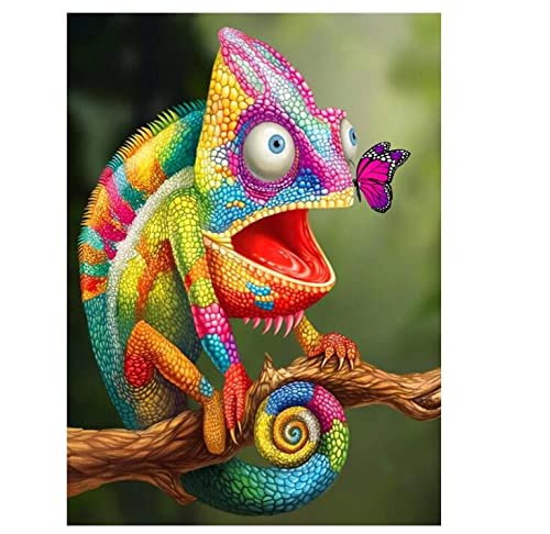 Diamond Painting Set für Erwachsene und Kinder DIY 5D Diamond Painting Set zum Malen nach Zahlen DIY Kristall Strass set Chamäleon-Eidechse Geschenke Für Kinder Diamond Painting Set für Erwachsene und Kinder DIY 5D Diamond Painting Set zum Malen nach Zahlen DIY Kristall Strass set Chamäleon-Eidechse Geschenke Für Kinder von LMUYDAN