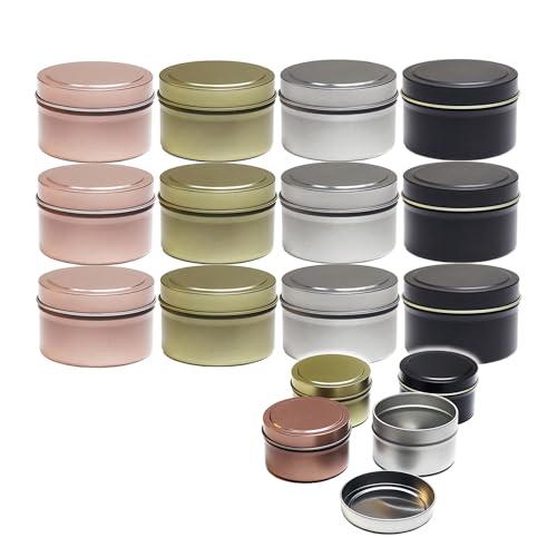 12 Stück Kerzendosen,Kerzenbehälter,55ml Leere Metalldosen Behälter mit Deckel,Mini Candle Making Jars,Trockene Vorratsdosen,für die Kerzenherstellung,Für Kerzen,DIY,Schmuck,Kosmetik (Bunt) 12 Stück Kerzendosen,Kerzenbehälter,55ml Leere Metalldosen Behälter mit Deckel,Mini Candle Making Jars,Trockene Vorratsdosen,für die Kerzenherstellung,Für Kerzen,DIY,Schmuck,Kosmetik (Bunt) von LNGJIN
