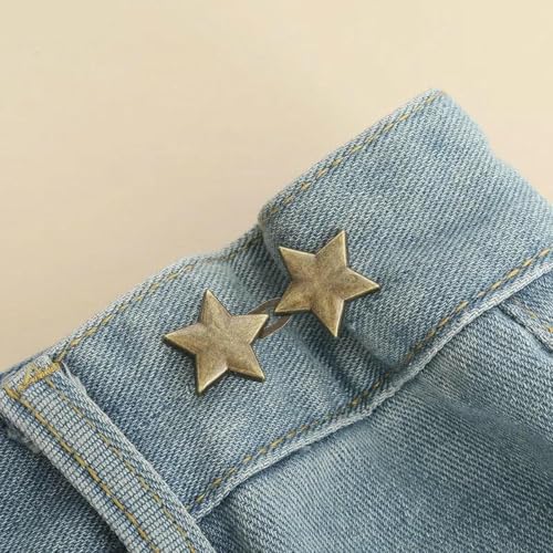 1 Paar Jeansknopf-verstellbare Clips für Hosenröcke, Taillenspanner, Schnalle, Druckknopfversteller, Hosenstift, einziehbarer Knopf, kupferfarben, 1 Paar 1 Paar Jeansknopf-verstellbare Clips für Hosenröcke, Taillenspanner, Schnalle, Druckknopfversteller, Hosenstift, einziehbarer Knopf, kupferfarben, 1 Paar von LNHBZ