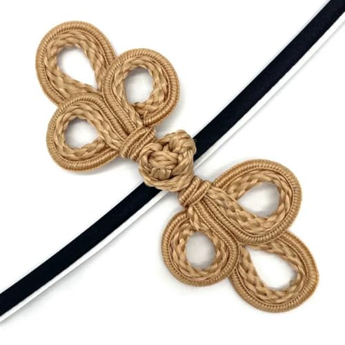 1 Paar chinesische Knotenknöpfe, handgefertigt, Cheongsam, Froschverschluss, Knöpfe, Verschluss, DIY-Kleidung, Handarbeit, Nähzubehör, Kamel von LNHBZ