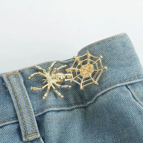 1 Satz Spider Pants Taillenverstellung Gürtelschnalle Metallschaftknopf Jeansrock Hosenspanner Clip Taillenspannschnallen Pins-Golden-6 Sätze 1 Satz Spider Pants Taillenverstellung Gürtelschnalle Metallschaftknopf Jeansrock Hosenspanner Clip Taillenspannschnallen Pins-Golden-6 Sätze von LNHBZ