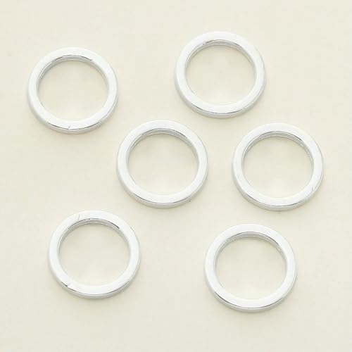 10/20 Stück/Packung 14 Karat/18 Karat vergoldete Biegeringe, Spaltringe, Verbindungsstück für Schmuck, Halsketten, Zubehör – Silber – 4,0 mm x 10 Stück von LNHBZ