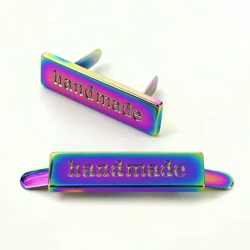 10/30 Stück handgefertigte Metalltaschenetiketten, Dornschließe, handgefertigt, Einsteckverschluss, Gurtband, Dekor, Anhänger, Knopf, DIY-Hardware-Zubehör, 30 Stück, BK101, farbig 10/30 Stück handgefertigte Metalltaschenetiketten, Dornschließe, handgefertigt, Einsteckverschluss, Gurtband, Dekor, Anhänger, Knopf, DIY-Hardware-Zubehör, 30 Stück, BK101, farbig von LNHBZ