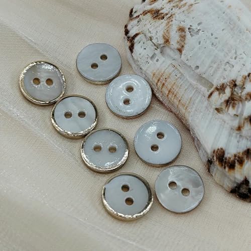 10,5/11,5 mm natürliche Perlmuttknöpfe für Kleidung, luxuriöser 2-Loch-Muschelknopf für Hemdpullover, Nähen, DIY-weiß-11,5 mm 10,5/11,5 mm natürliche Perlmuttknöpfe für Kleidung, luxuriöser 2-Loch-Muschelknopf für Hemdpullover, Nähen, DIY-weiß-11,5 mm von LNHBZ