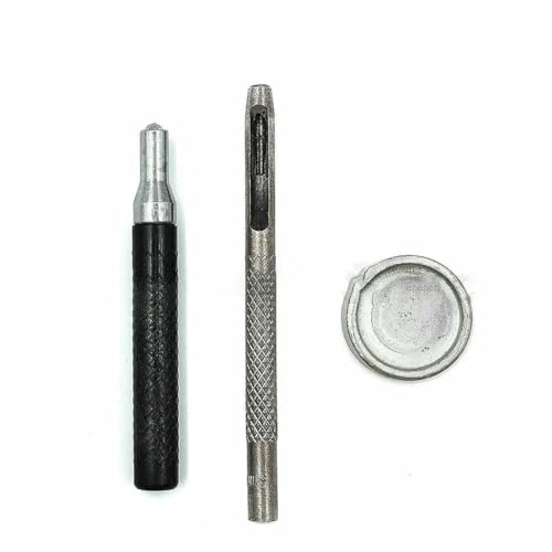 10 Sets 201/203/831/633/655 Druckknöpfe Metalldruckknöpfe Druckknöpfe zum Nähen von Kleidung Kleidersäcken Schuhen Lederhandwerk-Schwarzes Werkzeugset B-15mm von LNHBZ