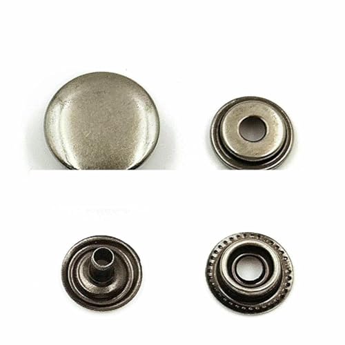 10 Sets 201/203/831/633/655 Druckknöpfe aus Metall, Druckknöpfe zum Nähen von Kleidung, Kleidersäcken, Schuhen, Lederhandwerk, Nickel B, 20 mm von LNHBZ