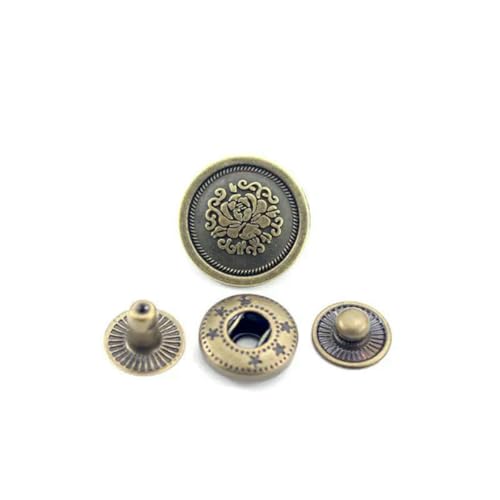 10 Sets Druckknopf-Set, Metall, Messing, Druckknöpfe, Edelstahl, Druckknöpfe, Nähknopf zum Nähen von Bootsabdeckungen, Leder, Segeltuch, 10 von LNHBZ
