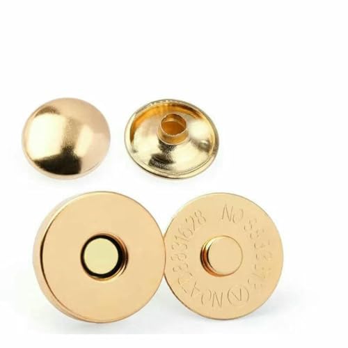 10 Sets Metall-Doppelnieten-Magnetverschlüsse, Knöpfe, Verschluss, Taschenpresse, Schnalle, Geldbörse, Handtasche, Kleidung, DIY-Zubehör, 14,0 mm, 18 mm, 10 Sets, Hellgold, 18 mm 10 Sets Metall-Doppelnieten-Magnetverschlüsse, Knöpfe, Verschluss, Taschenpresse, Schnalle, Geldbörse, Handtasche, Kleidung, DIY-Zubehör, 14,0 mm, 18 mm, 10 Sets, Hellgold, 18 mm von LNHBZ