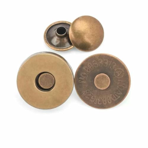 10 Sets Metall-Doppelnieten-Magnetverschlüsse, Knöpfe, Verschluss, Taschenpresse, Schnalle, Geldbörsen, Handtaschen, Kleidung, DIY, 14/18 mm, dick, Bronze, 18 mm 10 Sets Metall-Doppelnieten-Magnetverschlüsse, Knöpfe, Verschluss, Taschenpresse, Schnalle, Geldbörsen, Handtaschen, Kleidung, DIY, 14/18 mm, dick, Bronze, 18 mm von LNHBZ