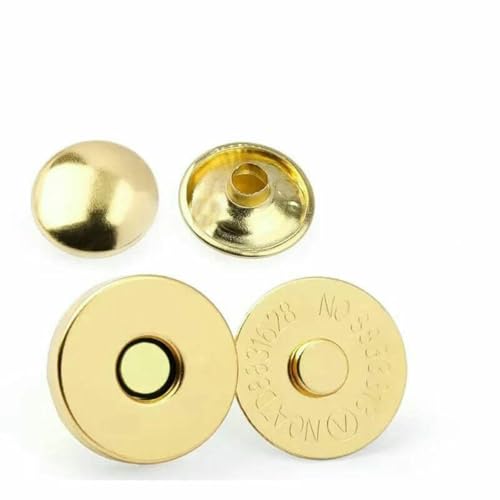 10 Sets Metall-Doppelnieten-Magnetverschlüsse, Knöpfe, Verschluss, Taschenpresse, Schnalle, Geldbörsen, Handtaschen, Kleidung, DIY-Zubehör, 14,0 mm, 18 mm, 10 Sets, Gold, 18 mm 10 Sets Metall-Doppelnieten-Magnetverschlüsse, Knöpfe, Verschluss, Taschenpresse, Schnalle, Geldbörsen, Handtaschen, Kleidung, DIY-Zubehör, 14,0 mm, 18 mm, 10 Sets, Gold, 18 mm von LNHBZ