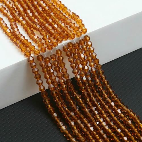 10 Stränge Bicone-Kristallglasperlen, 4,0 mm facettierte Kristallperlen-Anhänger für DIY-Armbänder, Ringe, Schmuckherstellungsset – tief 10 Stränge – 10 Stränge 4,0 mm von LNHBZ