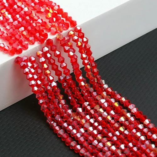 10 Stränge Bicone-Kristallglasperlen, 4,0 mm facettierte Kristallperlen-Anhänger für DIY-Armbandringe, Schmuckherstellungsset, AB-Rot, 10 Stränge, 10 Stränge, 4,0 mm 10 Stränge Bicone-Kristallglasperlen, 4,0 mm facettierte Kristallperlen-Anhänger für DIY-Armbandringe, Schmuckherstellungsset, AB-Rot, 10 Stränge, 10 Stränge, 4,0 mm von LNHBZ