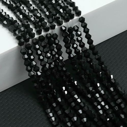 10 Stränge Bicone-Kristallglasperlen, 4,0 mm facettierte Kristallperlen-Anhänger für DIY-Armbandringe, Schmuckherstellungsset, schwarz, 10 Stränge, 10 Stränge, 4,0 mm 10 Stränge Bicone-Kristallglasperlen, 4,0 mm facettierte Kristallperlen-Anhänger für DIY-Armbandringe, Schmuckherstellungsset, schwarz, 10 Stränge, 10 Stränge, 4,0 mm von LNHBZ