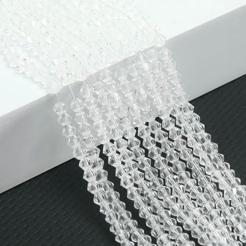 10 Stränge Bicone-Kristallglasperlen, 4,0 mm facettierte Kristallperlen-Anhänger für DIY-Armbandringe, Schmuckherstellungsset, weiß, 10 Stränge, 10 Stränge, 4,0 mm 10 Stränge Bicone-Kristallglasperlen, 4,0 mm facettierte Kristallperlen-Anhänger für DIY-Armbandringe, Schmuckherstellungsset, weiß, 10 Stränge, 10 Stränge, 4,0 mm von LNHBZ