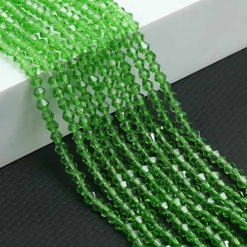 10 Stränge Bicone-Kristallglasperlen, 4,0 mm facettierte Kristallperlen-Anhänger für DIY-Armbandringe, Schmuckherstellungsset - grasgrün, 10 Stränge - 10 Stränge 4,0 mm 10 Stränge Bicone-Kristallglasperlen, 4,0 mm facettierte Kristallperlen-Anhänger für DIY-Armbandringe, Schmuckherstellungsset - grasgrün, 10 Stränge - 10 Stränge 4,0 mm von LNHBZ