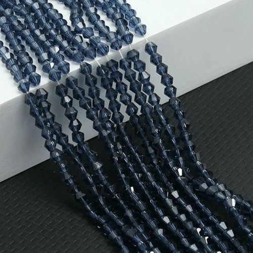 10 Stränge Bicone-Kristallglasperlen, 4,0 mm facettierte Kristallperlen-Anhänger für DIY-Armbandringe, Schmuckherstellungsset - tief 10 Stränge_a - 10 Stränge 4,0 mm von LNHBZ