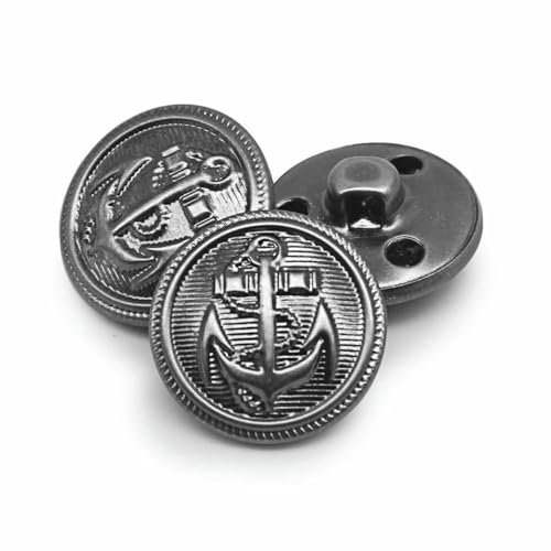 10 Stück/Los 15/18/20/23/25 mm Vintage Kupfer Metallknöpfe Kleidungsstück Mantel Nähzubehör Knöpfe für Kleidung Handwerk DIY-NO22-20mm von LNHBZ