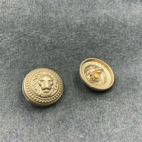 10 Stück/Los Retro-Metallknöpfe, exquisites Löwenkopfmuster, Herren- und Damenbekleidung, dekorative Nähknöpfe, Zubehör, 10 Stück S1–20 mm von LNHBZ