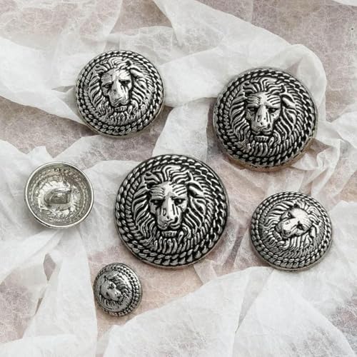 10 Stück/Los Retro-Metallknöpfe, exquisites Löwenkopfmuster, Herren- und Damenbekleidung, dekorative Nähknöpfe, Zubehör, 10 Stück S3-23,0 mm von LNHBZ