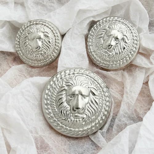 10 Stück/Los Retro-Metallknöpfe, exquisites Löwenkopfmuster, Herren- und Damenbekleidung, dekorative Nähknöpfe, Zubehör, 10 Stück S5-23,0 mm von LNHBZ