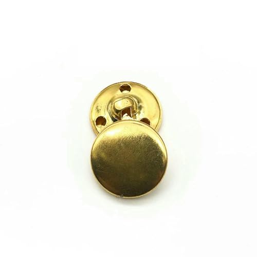 10 Stück 15/18/20/23/25 mm goldfarbene Metallknöpfe, Kleidungsstück, Mantel, Nähzubehör, Knöpfe für Kleidung, Basteln, Nr. 24, 23,0 mm von LNHBZ