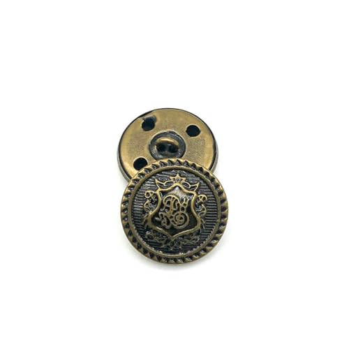 10 Stück 15/18/20/23/25 mm goldfarbene Metallknöpfe Kleidungsstück Mantel Nähzubehör Knöpfe für Kleidung Handwerk-Nr. 14-15 mm von LNHBZ