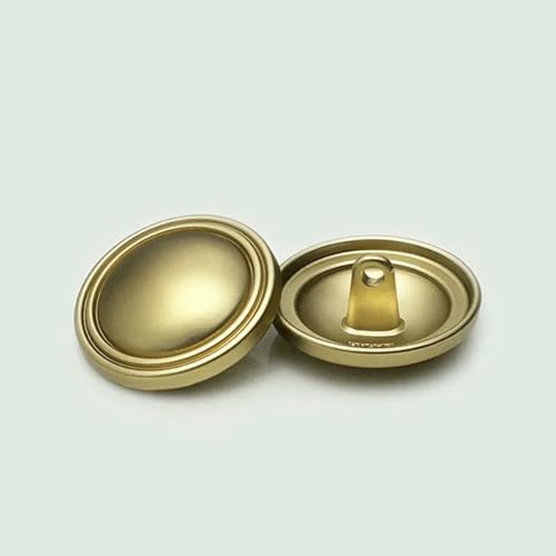 10 Stück 15 mm 18 mm 20 mm 23,0 mm Klassische runde Pilz-Metallknöpfe mit Schaft für Kleidung - Dunkelgold - 18 mm von LNHBZ