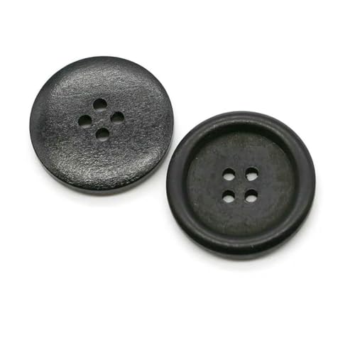 10 Stück 2/4 Löcher, runde Holzknöpfe, 10–38 mm, für Kleidung, Mäntel, DIY-Dekorationen, Nähzubehör, 5 Farben optional, Typ M, 10 Stück, 30 mm von LNHBZ