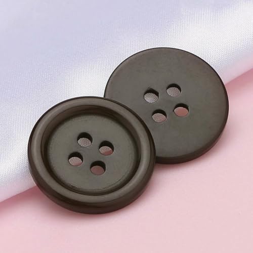 10 Stück 25 mm bunte 4-Loch-Knöpfe für Kinderkleidung, Hemden, runde Harzknöpfe für Handarbeiten, DIY-Nähzubehör, 14–20 mm (10 Stück) von LNHBZ