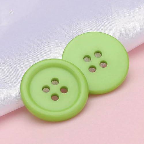 10 Stück 25 mm bunte 4-Loch-Knöpfe für Kinderkleidung, Hemden, runde Harzknöpfe für Handarbeiten, DIY-Nähzubehör, 20–25 mm (10 Stück) von LNHBZ