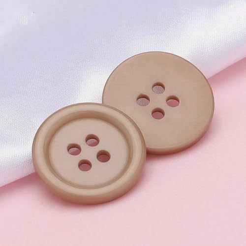 10 Stück 25 mm bunte 4-Loch-Knöpfe für Kinderkleidung, Hemden, runde Harzknöpfe für Handarbeiten, DIY-Nähzubehör-18–25 mm (10 Stück) von LNHBZ