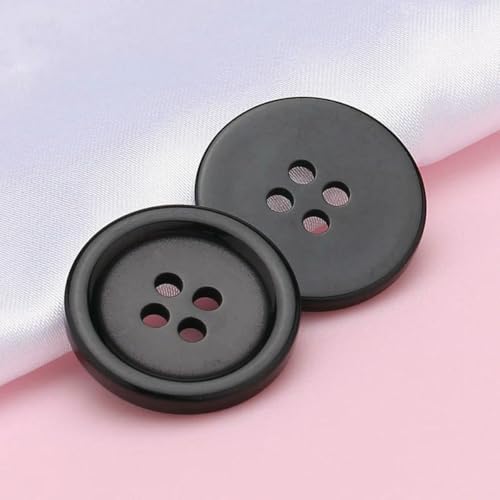 10 Stück 25 mm bunte 4-Loch-Knöpfe für Kinderkleidung, Hemden, runde Harzknöpfe für Handarbeiten, DIY-Nähzubehör-2–23,0 mm (10 Stück) von LNHBZ
