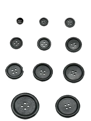 10 Stück 30 Stück Naturholz Runde Paspel Holzknopf 10–30 mm Nähzubehör Kleidung DIY Dekorative Knöpfe Kaffee 4 Löcher-KNOPF MT295-Durchmesser 23,0 mm 10 Stück von LNHBZ