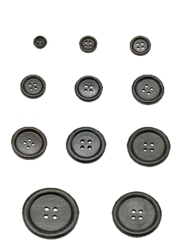 10 Stück 30 Stück Naturholz Runde Paspel Holzknopf 10–30 mm Nähzubehör Kleidung DIY Dekorative Knöpfe Kaffee 4 Löcher-KNOPF MT328-Durchmesser 35 mm 10 Stück von LNHBZ
