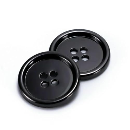 10 Stück 4-Loch-Metallknöpfe für Kleidung, Anzüge, Hemden, Mäntel, DIY-Nähzubehör, 11 mm, 15 mm, 25 mm, goldene Knöpfe, dekorativ, Schwarz, 12 mm (10 Stück) von LNHBZ