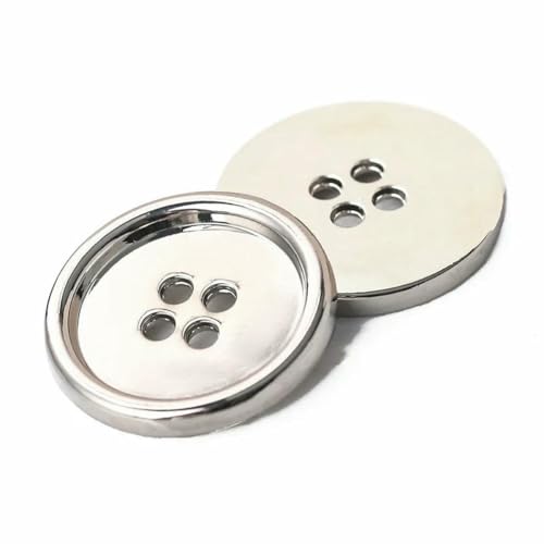 10 Stück 4-Loch-Metallknöpfe für Kleidung, Anzug, Hemd, Knopf, DIY-Nähzubehör, 10 mm, goldene Knöpfe, Farbe 2–17,5 mm (10 Stück) von LNHBZ