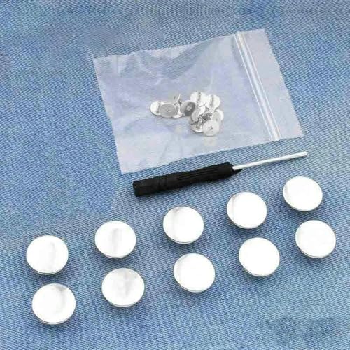 10 Stück Ersatz-Jeansknöpfe, 17 mm, kein Nähen, Metallknopf-Reparaturset, nagelloses, abnehmbares Jeansknopf-Set, Nähzubehör, Stil 14 von LNHBZ