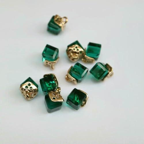 10 Stück Feine Strass-Kristallknöpfe 12 Farben Strassknöpfe für Kleidung Dekorativer Schmuck Zubehör Anhänger-10 Stück Pfauengrün 10 Stück Feine Strass-Kristallknöpfe 12 Farben Strassknöpfe für Kleidung Dekorativer Schmuck Zubehör Anhänger-10 Stück Pfauengrün von LNHBZ