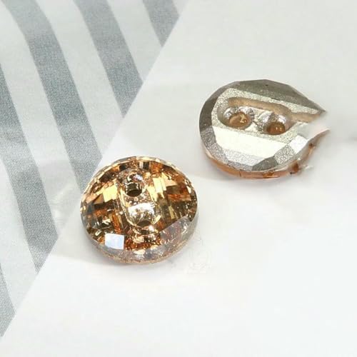 10 Stück Kristall-Diamant-Glasknöpfe für Damenkleidung, Hemden, Dekoration, zwei Löcher, Kleiderknopf, 10 mm, Champagnerfarbe, 10 mm 10 Stück Kristall-Diamant-Glasknöpfe für Damenkleidung, Hemden, Dekoration, zwei Löcher, Kleiderknopf, 10 mm, Champagnerfarbe, 10 mm von LNHBZ