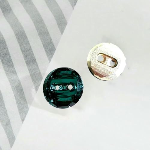 10 Stück Kristall-Diamant-Glasknöpfe für Damenkleidung, Hemden, Dekoration, zwei Löcher, Kleiderknopf, 10 mm, dunkelgrün, 10 mm 10 Stück Kristall-Diamant-Glasknöpfe für Damenkleidung, Hemden, Dekoration, zwei Löcher, Kleiderknopf, 10 mm, dunkelgrün, 10 mm von LNHBZ